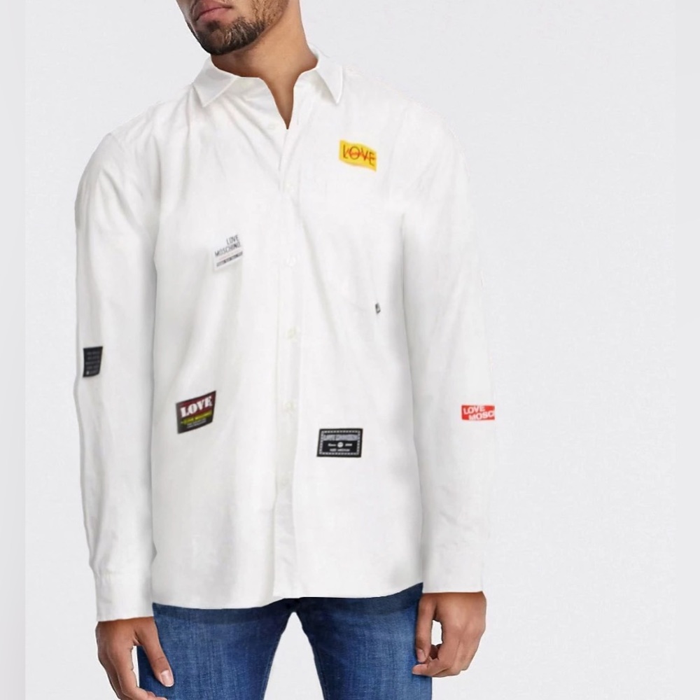 Love Moschino All Over Labels Shirt